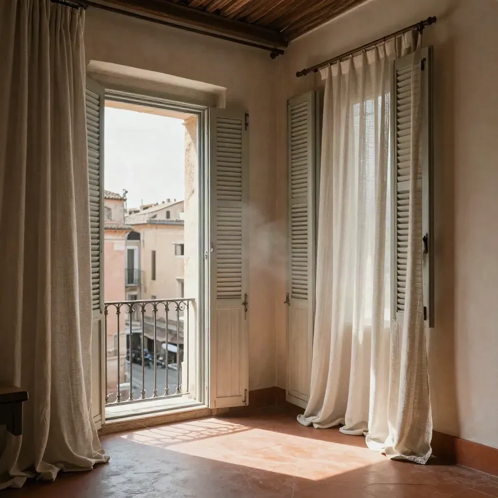 Appartamento in affitto a Roma con soffitti alti, persiane e balconcino storico
