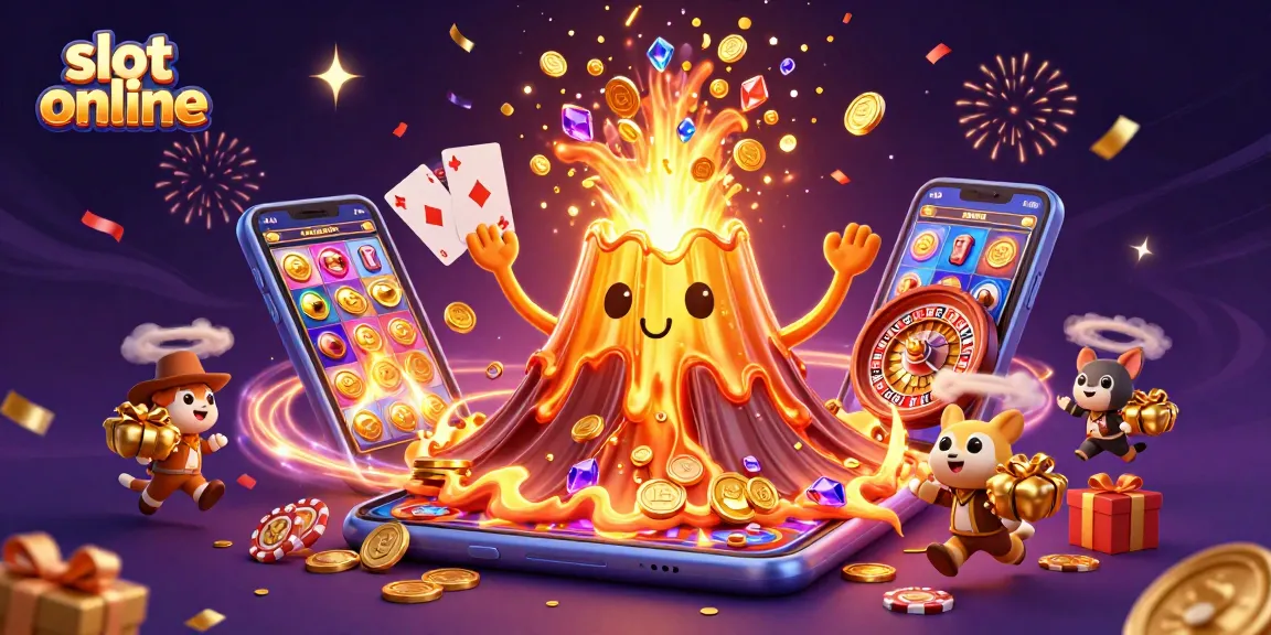 Experience thrilling gameplay with slot online, featuring a vibrant and dynamic 3D casino scene.